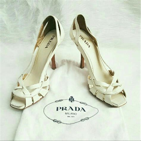 prada white heel|prada heels price.